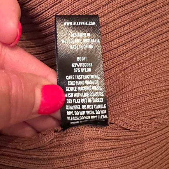 ALLFENIX Ribbed Tank Maxi Dress in Brown Viscose and Nylon Heavy - Picture 6 of 6